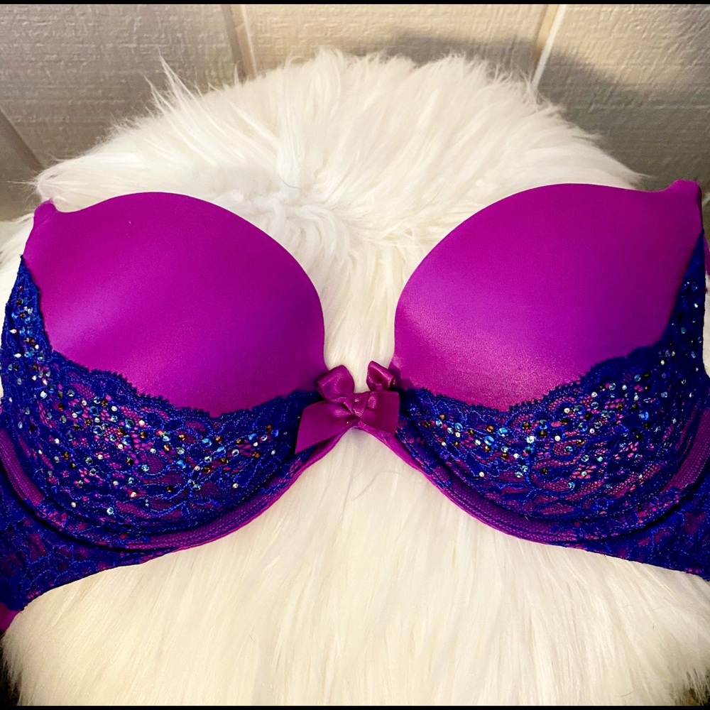 VS Rhinestone Push Up Bra ✨